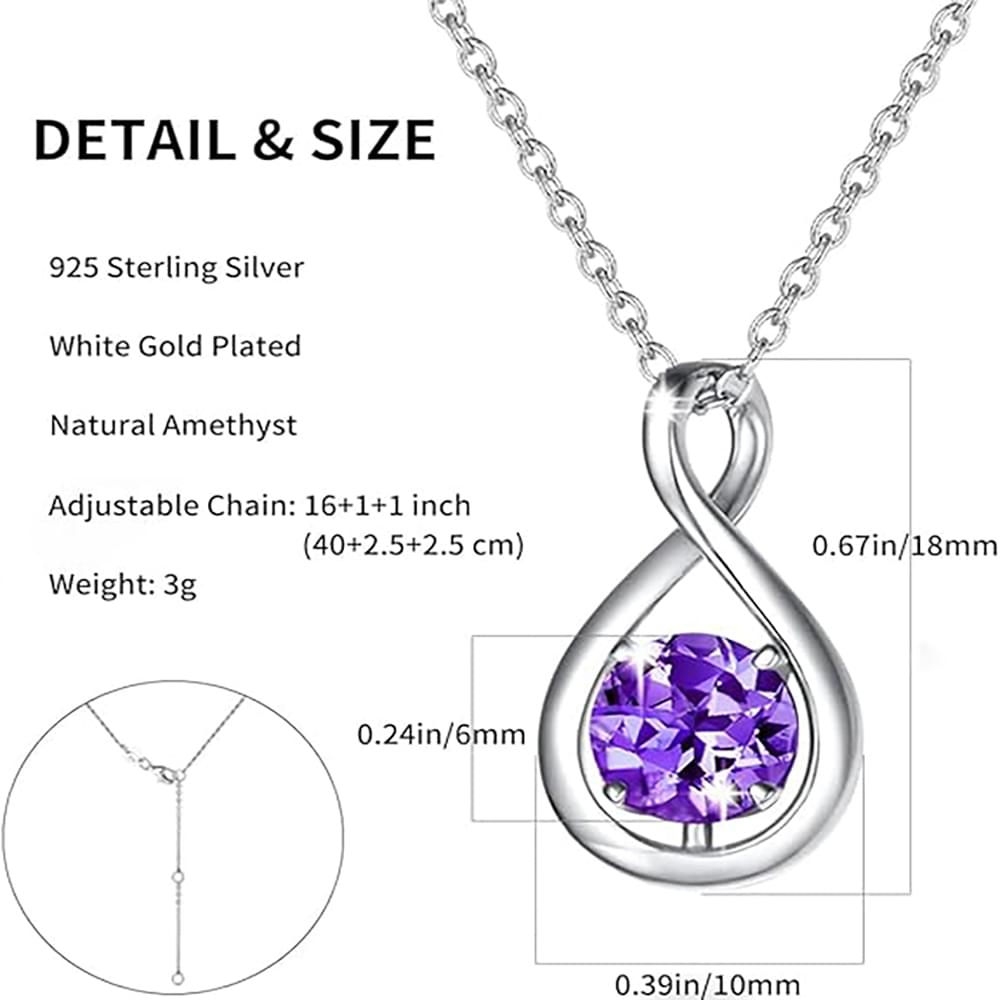 Beautiful Amethyst necklace in 925 silver - Image 2